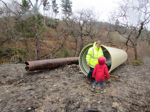 Youngster getting a guided tour